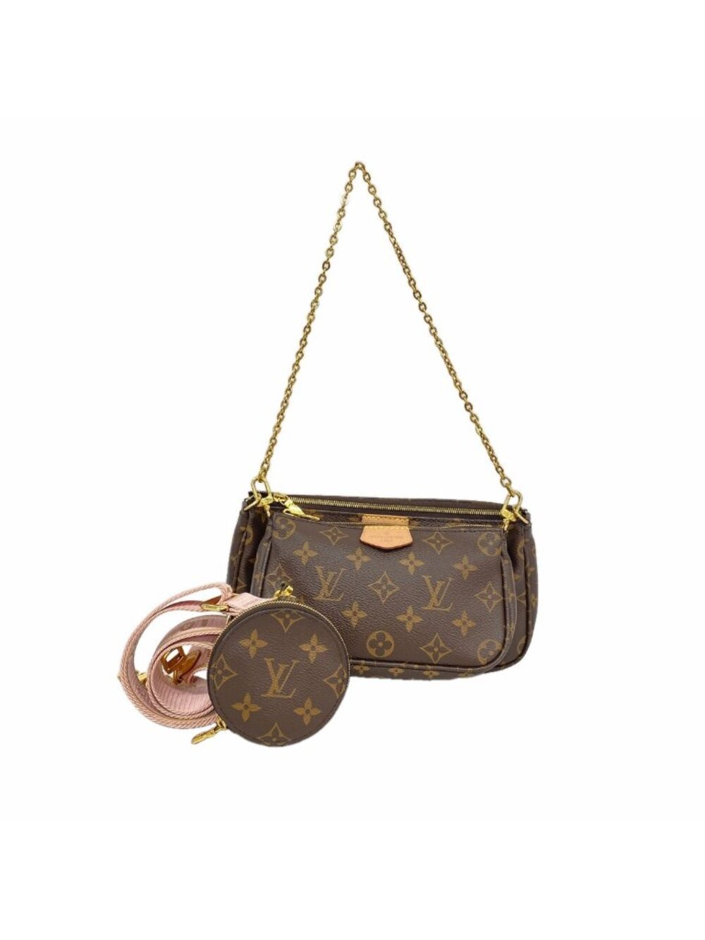 Louis Vuitton Handbag Monogram Multi Pochette Accessoires Rose Clair 2-Way Bag